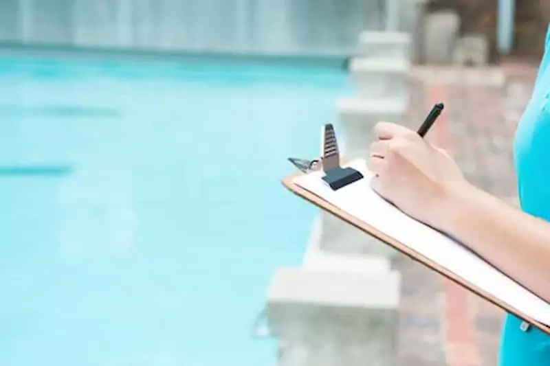 Swimming pool inspection.