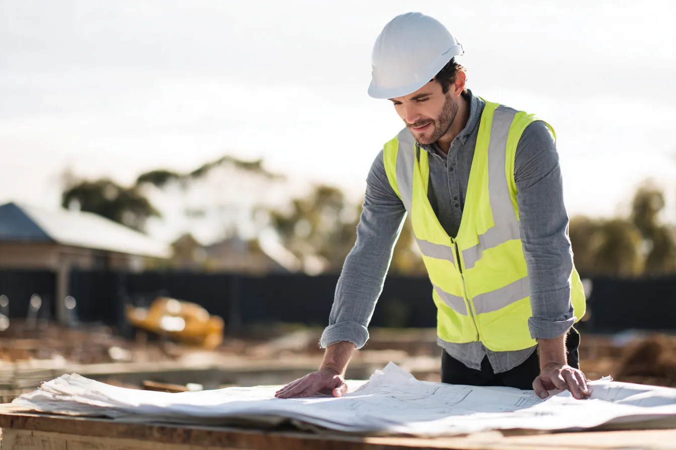 A person preparing for building inspection